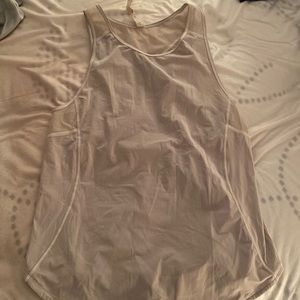 Size 6 lululemon white workout top